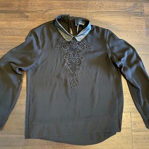 The Kooples Black Sheer Blouse